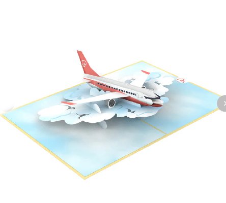 Flugzeug Pop-Up Karte Flugzeug Pop-Up Karte