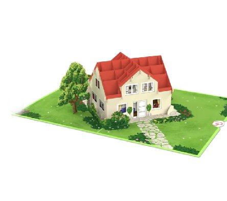 Haus mit Garten Pop-Up Karte Haus mit Garten Pop-Up Karte