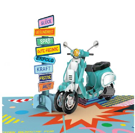 Jugendweihe Pop-Up Karte Jugendweihe Pop-Up Karte