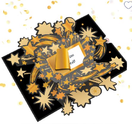 Goldenes Ticket Pop-Up Karte