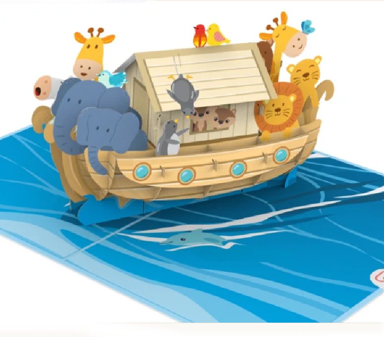 Arche Noah (Taufe) Pop-Up Karte Arche Noah (Taufe) Pop-Up Karte