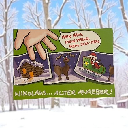 Weihnachtskarte Glamour zum kleinen Preis Weihnachtskarte Glamour zum kleinen Preis
