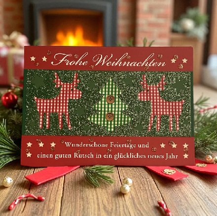 Weihnachtskarte Glamour zum kleinen Preis Weihnachtskarte Glamour zum kleinen Preis