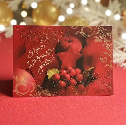 Weihnachtskarte Glamour zum kleinen Preis Weihnachtskarte Glamour zum kleinen Preis