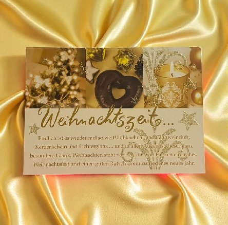 Weihnachtskarte Glamour zum kleinen Preis Weihnachtskarte Glamour zum kleinen Preis