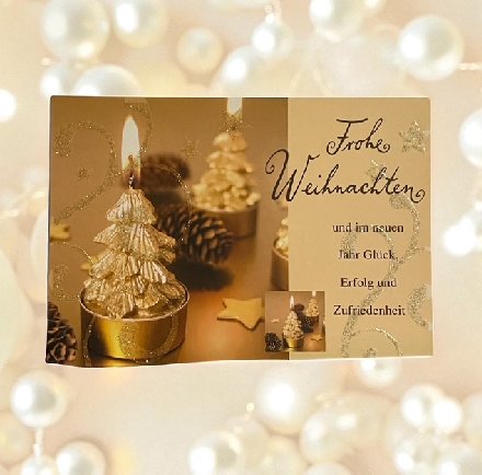 Weihnachtskarte Glamour zum kleinen Preis Weihnachtskarte Glamour zum kleinen Preis