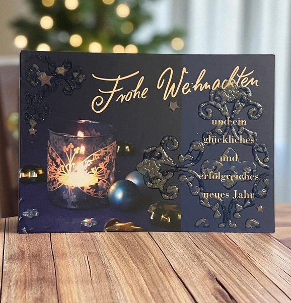 Weihnachtskarte Glamour zum kleinen Preis Weihnachtskarte Glamour zum kleinen Preis
