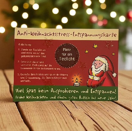 Weihnachtskarte Glamour zum kleinen Preis Weihnachtskarte Glamour zum kleinen Preis