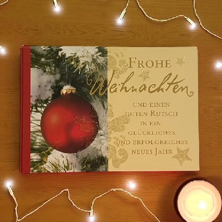 Weihnachtskarte Glamour zum kleinen Preis Weihnachtskarte Glamour zum kleinen Preis