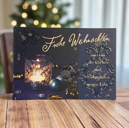 Weihnachtskarte Glamour zum kleinen Preis Weihnachtskarte Glamour zum kleinen Preis
