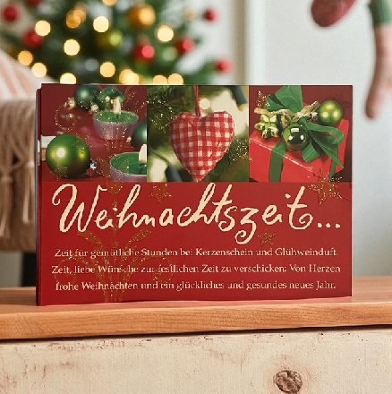 Weihnachtskarte Glamour zum kleinen Preis Weihnachtskarte Glamour zum kleinen Preis