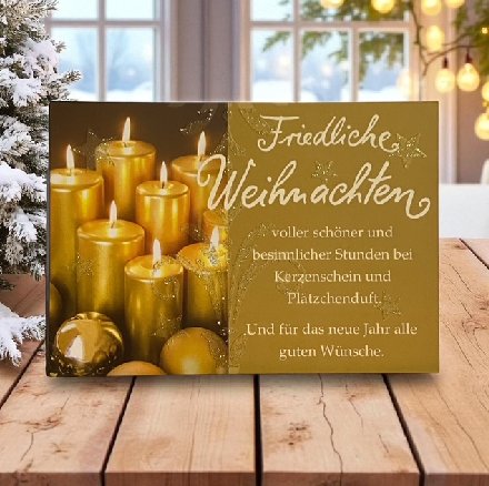 Weihnachtskarte Glamour zum kleinen Preis Weihnachtskarte Glamour zum kleinen Preis
