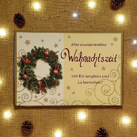 Weihnachtskarte Glamour zum kleinen Preis Weihnachtskarte Glamour zum kleinen Preis