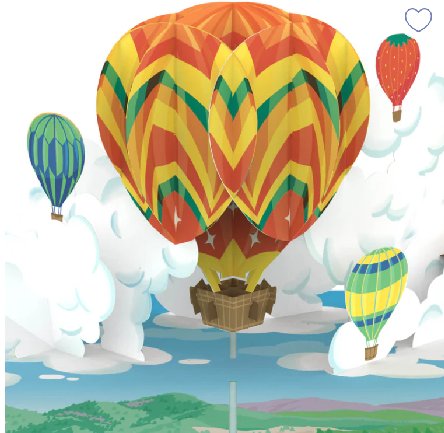 Pop-Up Karte Heißluftballon