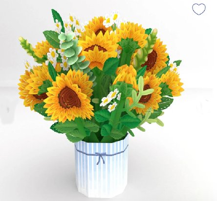 Sonnenblumen Pop-Up Blumenstrauß