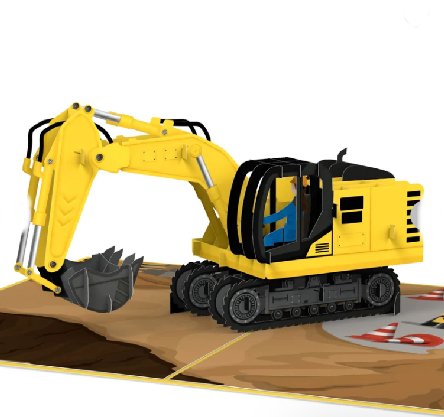Bagger Pop-Up Karte