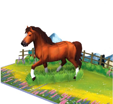 Pferd Pop-Up Karte