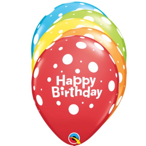 Qualatex - 6 Luftballons zum Geburtstag