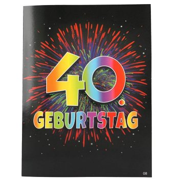 Musikkarte mit Überraschung zum 40.