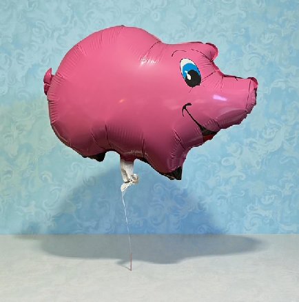 Folienballon Schwein, pink Folienballon Schwein, pink