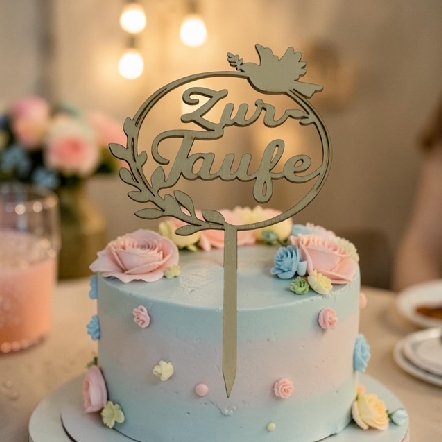 Taufe Kuchen Topper