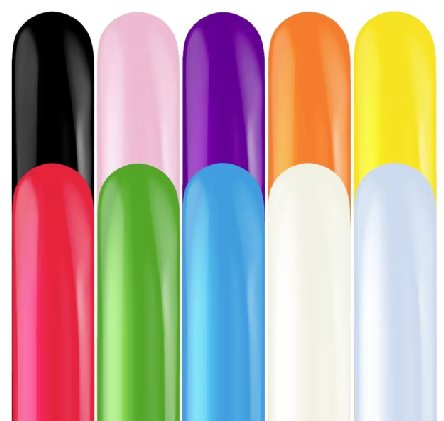 Modelliballons, bunt - 50 Stück