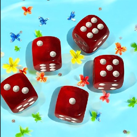 Würfel, 5 Stück in rot