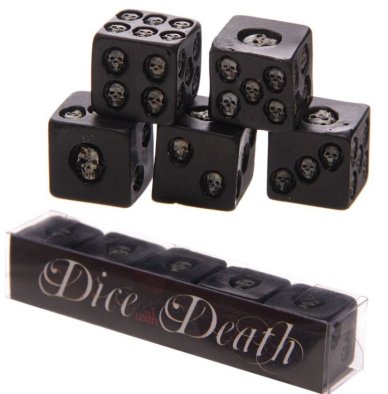 Totenkopf Würfel 5er Set