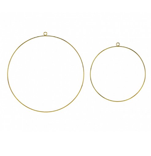 Deko Set Metallringe, gold, 1 Stück