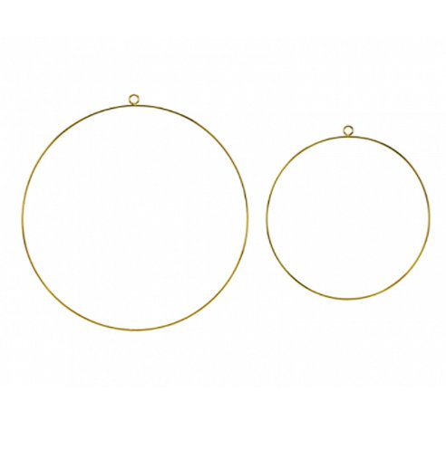 Deko Set Metallringe, goldfarben, 2er Set