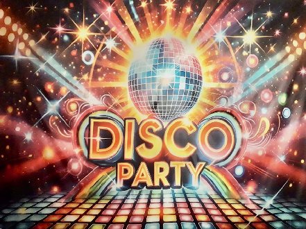 Banner, XXL - Disco Party 244 cm Banner, XXL - Disco Party 244 cm