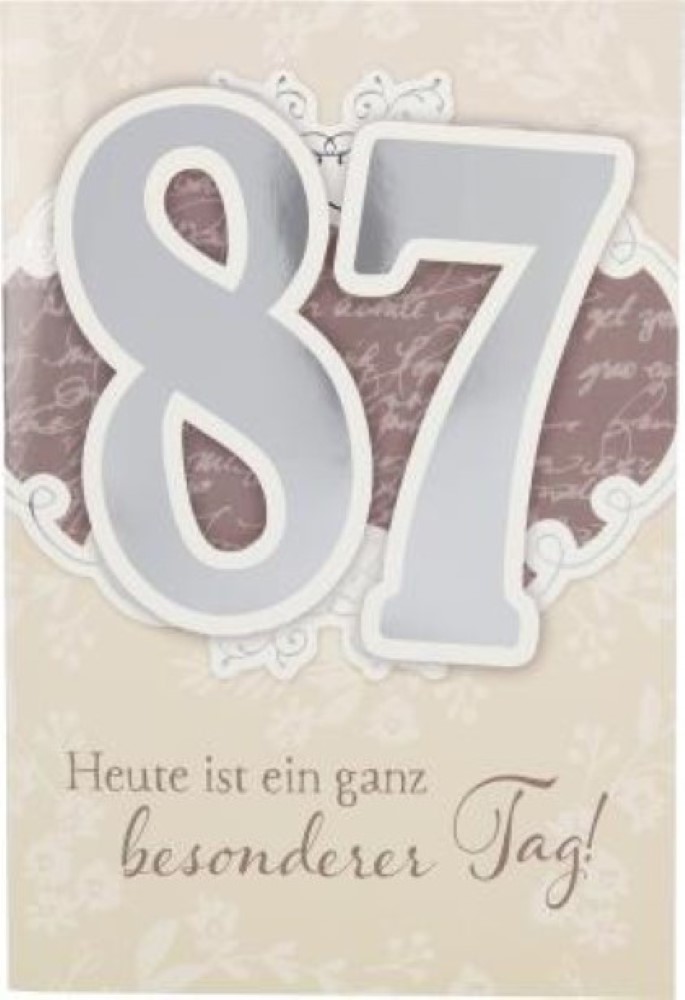 Geburtstagskarte mit Musik zum 87. Geburtstag Geburtstagskarte mit Musik zum 87. Geburtstag