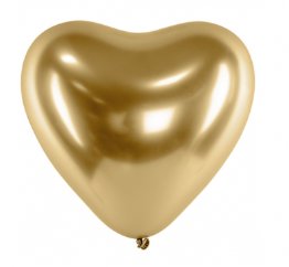 Herz Luftballons 28cm Glossy Gold, 25 Stück