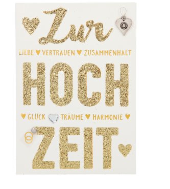 Karte zur Hochzeit - 100% Glitzer