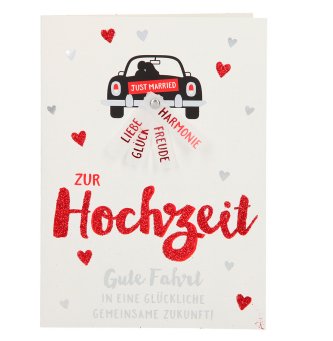 Karte zur Hochzeit - 100% Glitzer