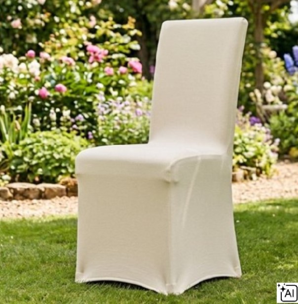 Stuhlhusse Stretch Stuhlbezug, creme Stuhlhusse Stretch Stuhlbezug, creme