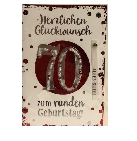 Glückwunschkarte zum 70.Geburtstag